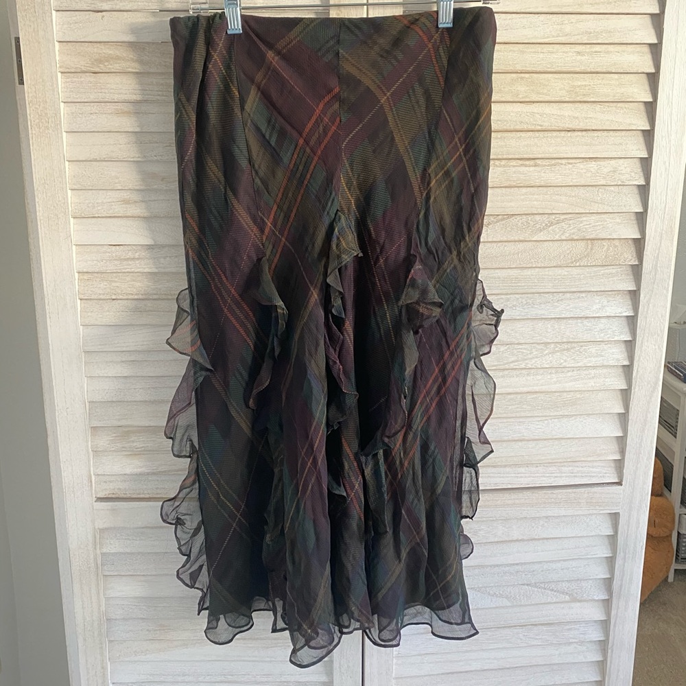 Ralph Lauren 100% Silk Long Skirt Medium